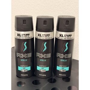 Axe Spray Apollo Men Deodorant Body Spray Fresh 150ml (5 oz) x 3 Pack